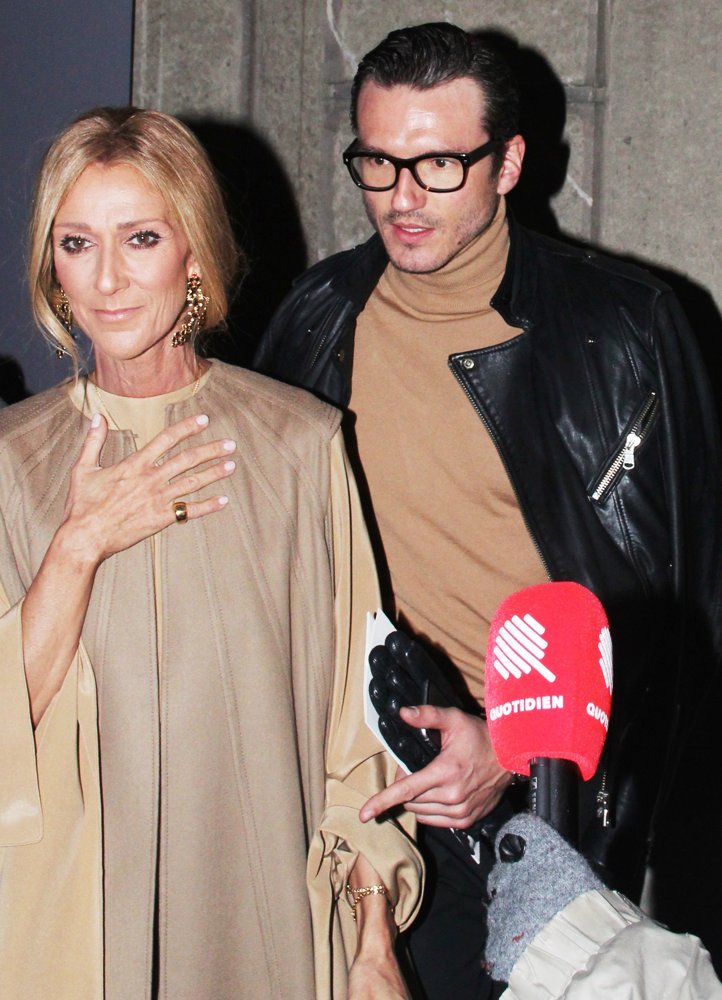 Celine Dion Departs from The Valentino Fashion Show with Pepe Munoz