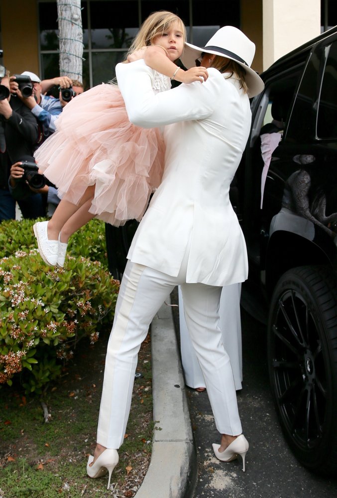 The Kardashian Family and Lamar Odom Attend The Easter Sunday Service