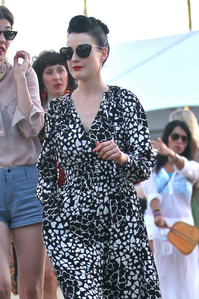 Dita Von Teese;<br>Celebrities at The 2012 Coachella Valley Music and Arts Festival - Week 2 Day 2