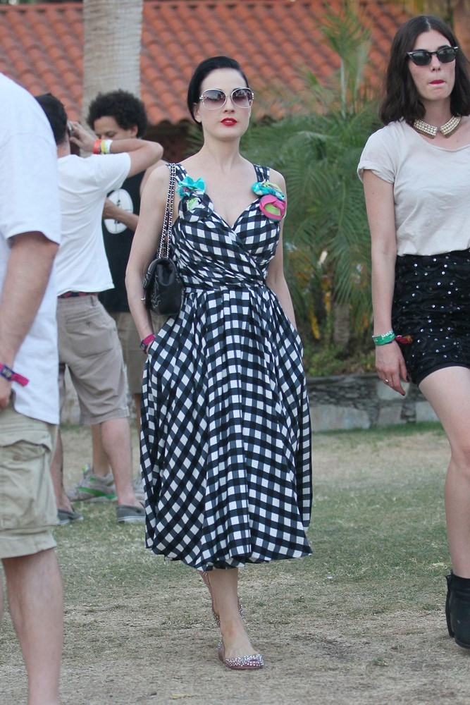 Dita Von Teese;<br>Celebrities at The 2012 Coachella Valley Music and Arts Festival - Week 2 Day 3