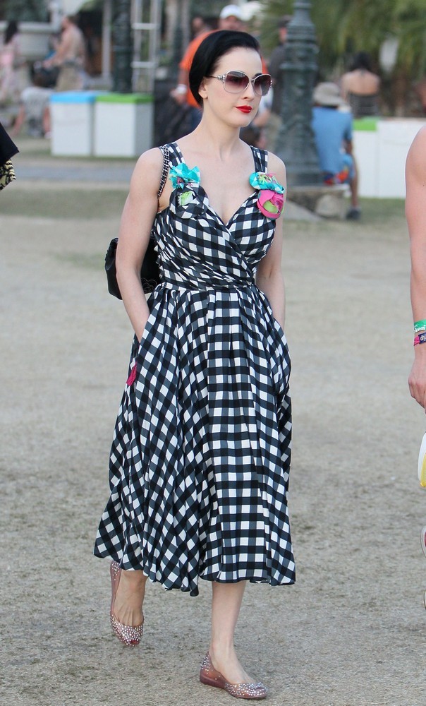 Dita Von Teese;<br>Celebrities at The 2012 Coachella Valley Music and Arts Festival - Week 2 Day 3