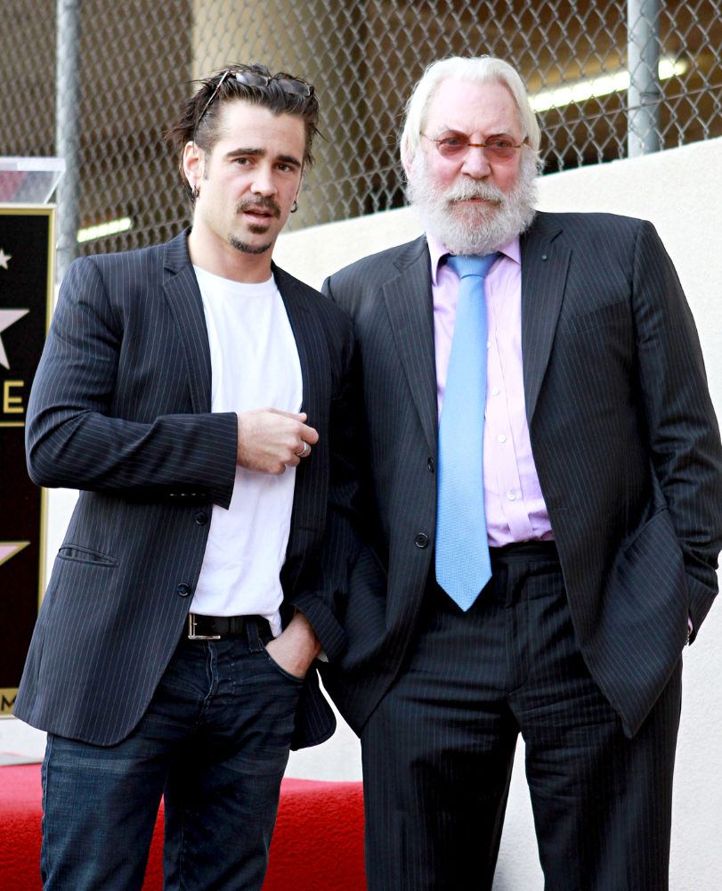 Colin Farrell;Donald Sutherland;<br>Donald Sutherland Receives The 2,430th Star on The Hollywood Walk of Fame