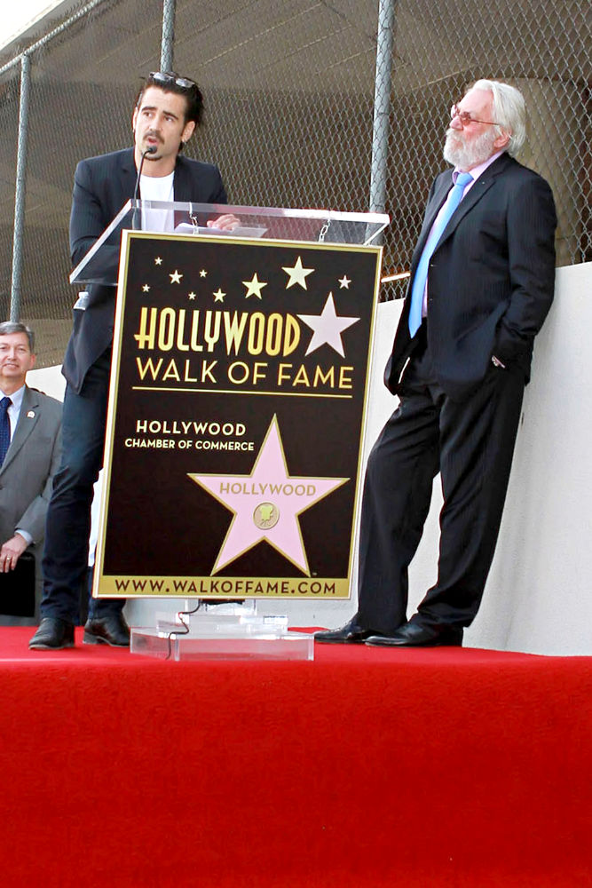 Colin Farrell;Donald Sutherland;<br>Donald Sutherland Receives The 2,430th Star on The Hollywood Walk of Fame