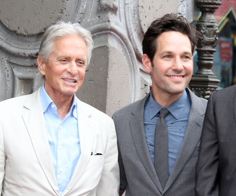 Michael Douglas;Paul Rudd;<br>Paul Rudd Honored with A Star on The Hollywood Walk of Fame