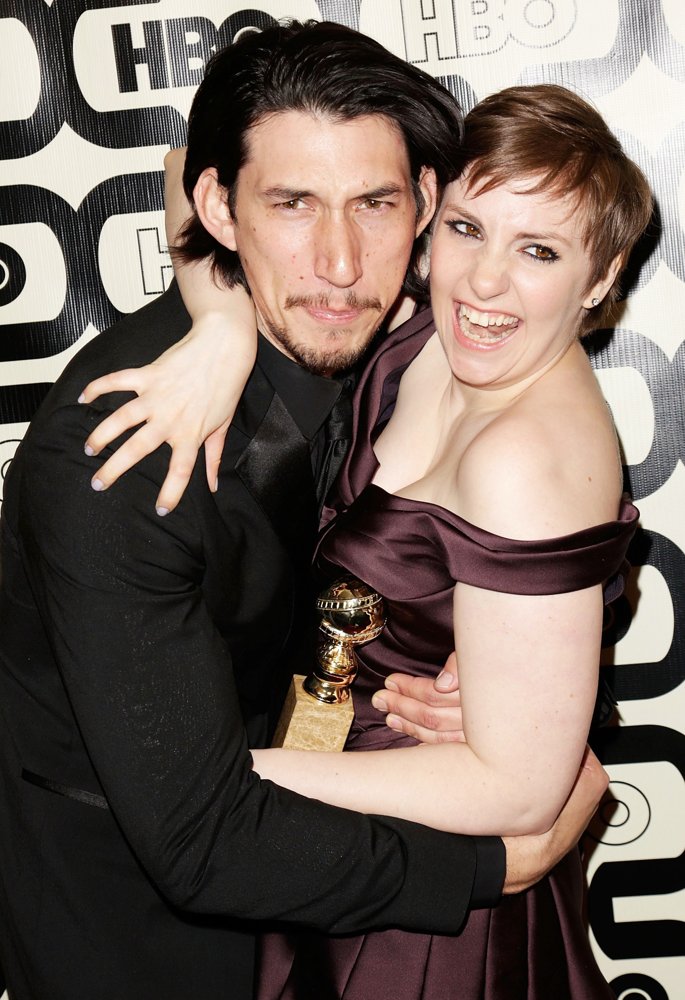 Adam Driver;Lena Dunham;<br>2013 HBO's Golden Globes Party - Arrivals