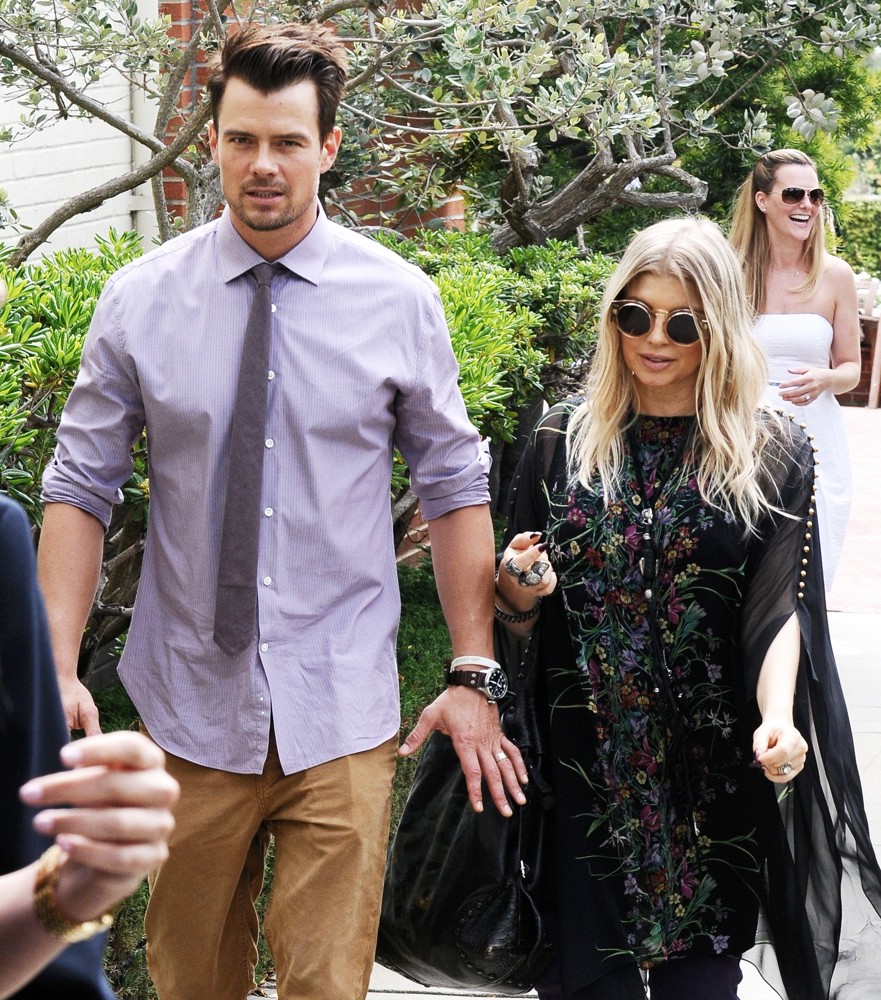 Fergie and Josh Duhamel Leaving A Church in Brentwood After Easter Sunday Mass