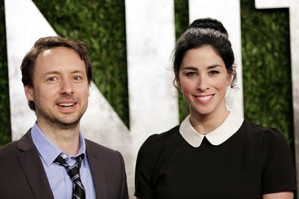 Kyle Dunnigan;Sarah Silverman;<br>2013 Vanity Fair Oscar Party - Arrivals