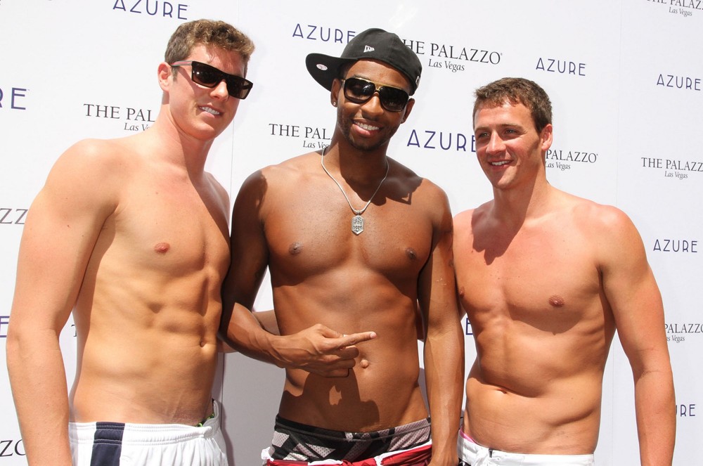 Conor Dwyer;Cullen Jones;Ryan Lochte;<br>Ryan Lochte Celebrates His Olympic Success by Hosting A Day at Azure Pool