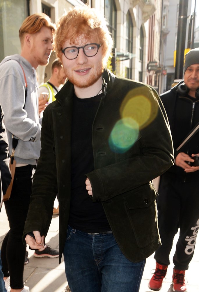 Ed Sheeran Arrives at Global House
