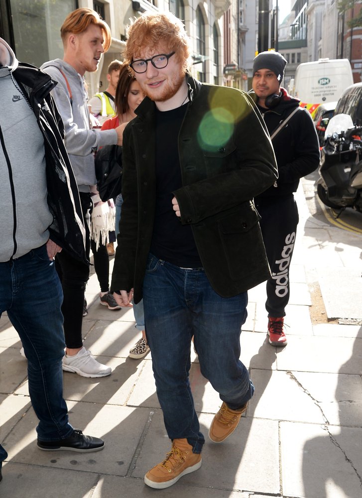 Ed Sheeran Arrives at Global House