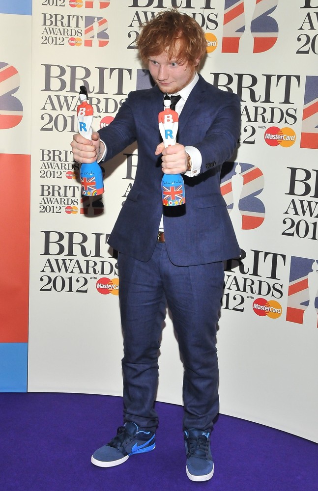 Ed Sheeran;<br>The BRIT Awards 2012 - Winners Board