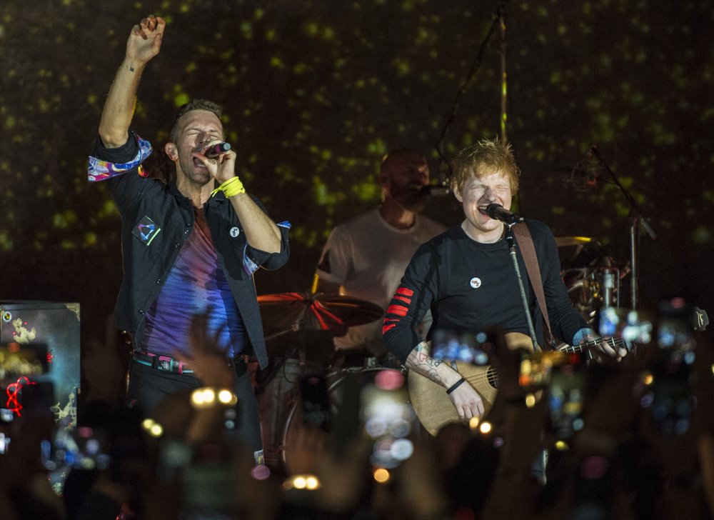 Chris Martin, Will Champion, Ed Sheeran, Coldplay<br>Coldplay Performing at O2 Shepherds Bush Empire