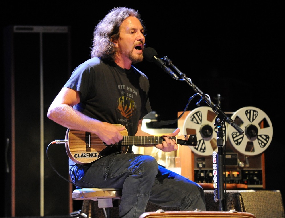 Eddie Vedder;Pearl Jam;<br>Eddie Vedder performs at the Carre Theatre