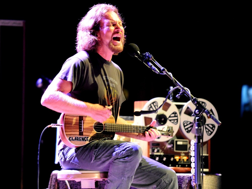 Eddie Vedder;Pearl Jam;<br>Eddie Vedder performs at the Carre Theatre