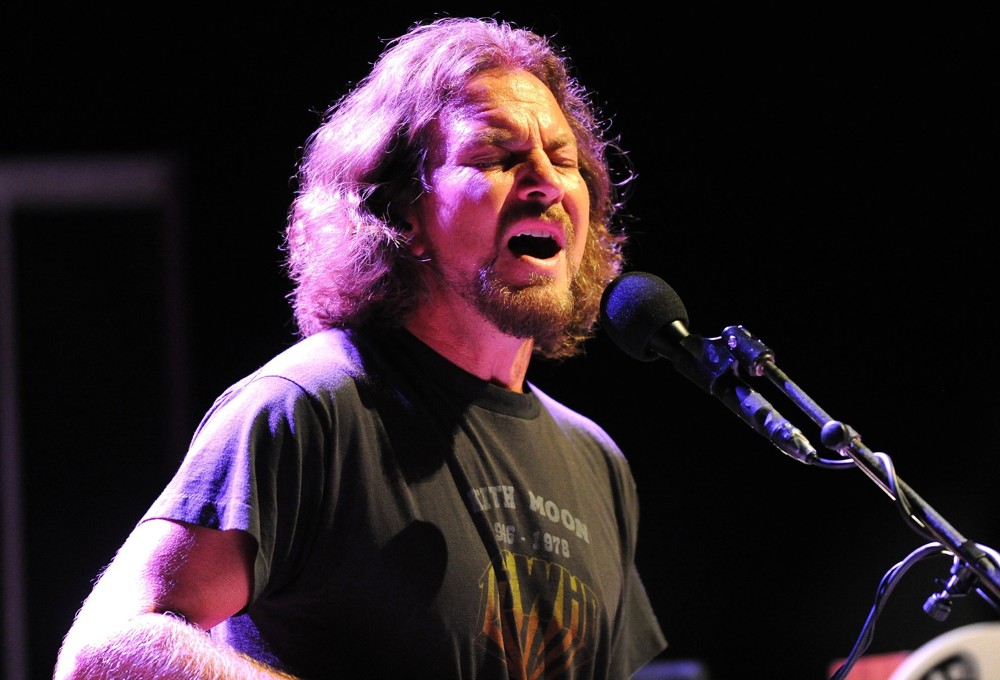 Eddie Vedder;Pearl Jam;<br>Eddie Vedder performs at the Carre Theatre