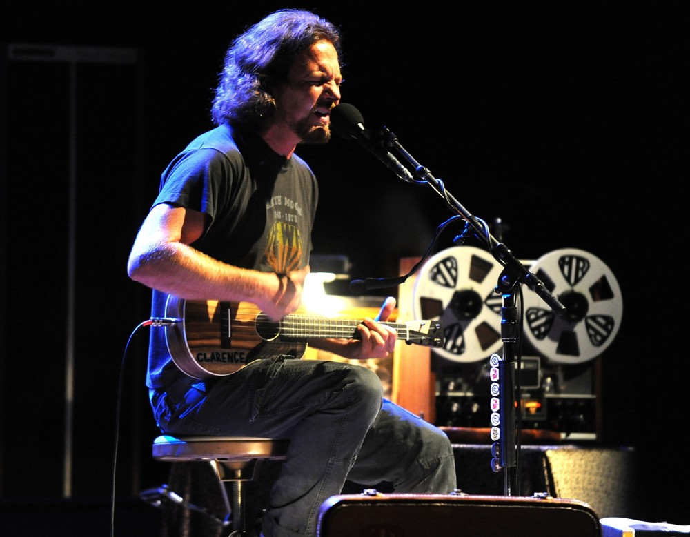 Eddie Vedder;Pearl Jam;<br>Eddie Vedder performs at the Carre Theatre