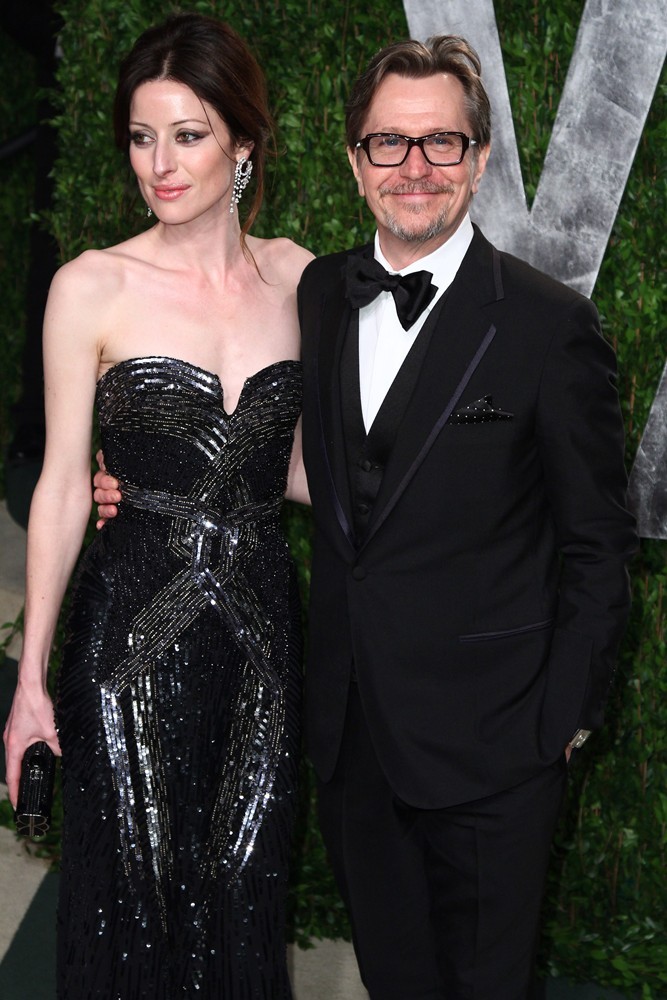 Alexandra Edenborough;Gary Oldman;<br>2012 Vanity Fair Oscar Party - Arrivals