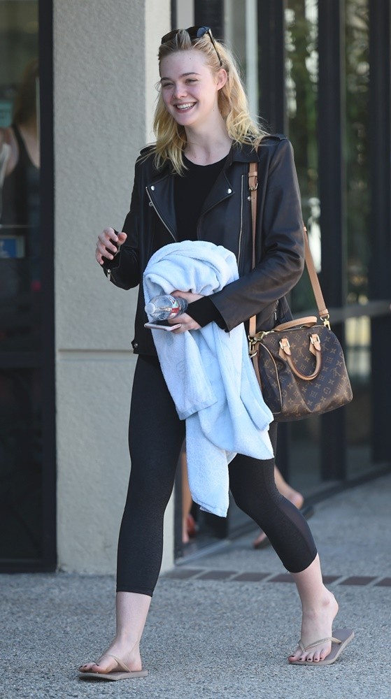 Elle Fanning Finishes A Workout