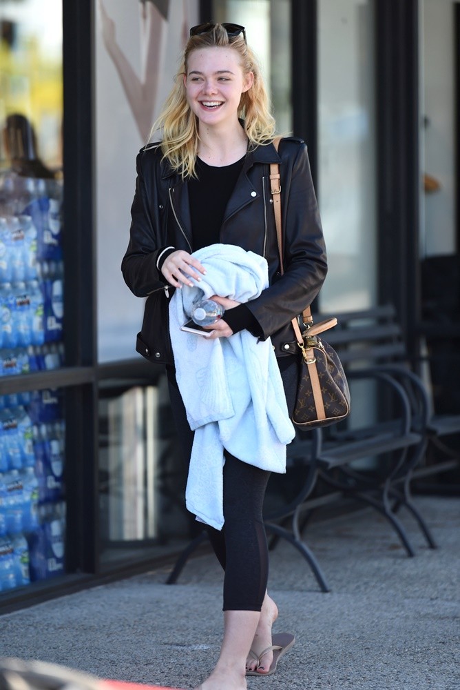 Elle Fanning Finishes A Workout