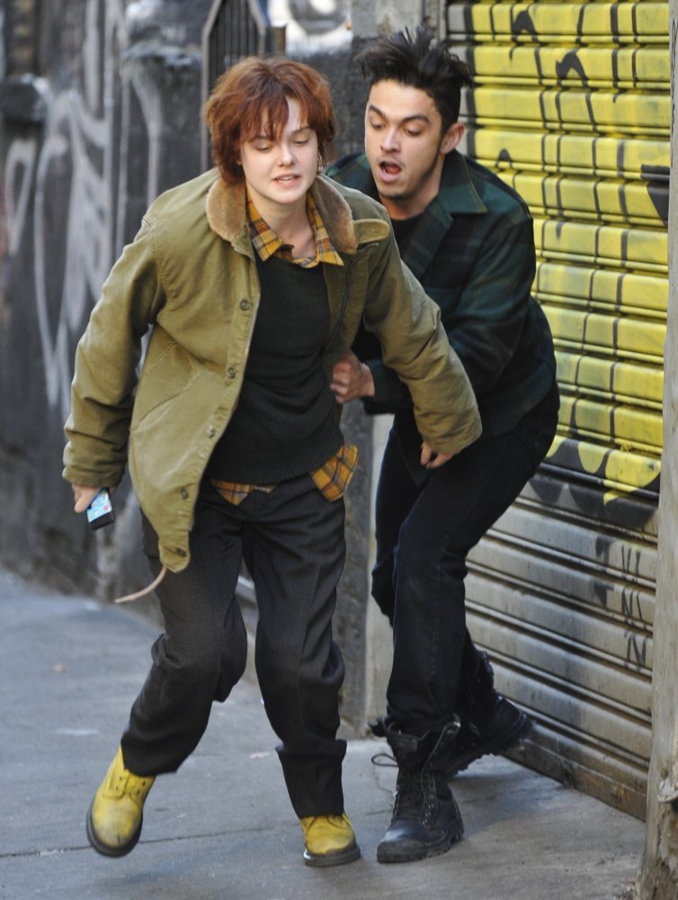 Elle Fanning;<br>On The Set of Three Generations