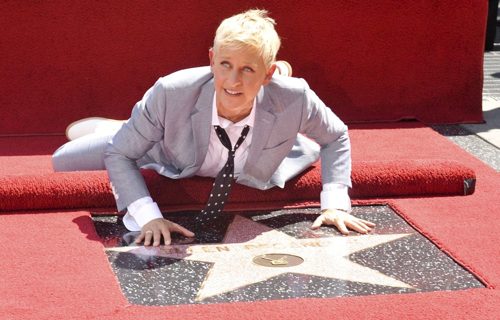 Ellen DeGeneres;<br>Ellen DeGeneres Is Honored with A Star on The Hollywood Walk of Fame