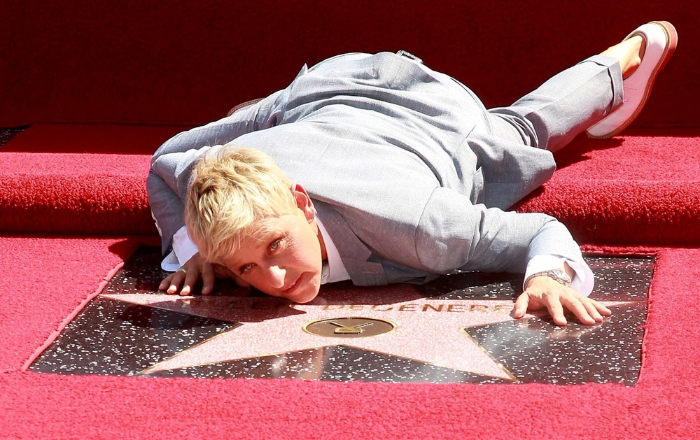 Ellen DeGeneres;<br>Ellen DeGeneres Is Honored with A Star on The Hollywood Walk of Fame