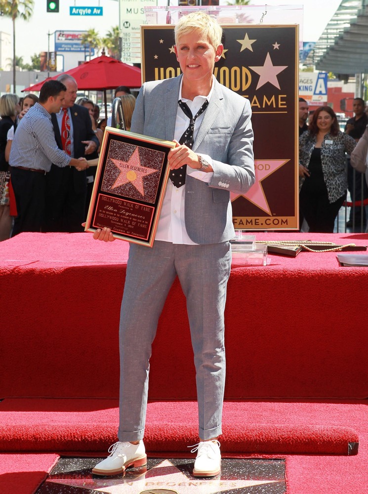 Ellen DeGeneres;<br>Ellen DeGeneres Is Honored with A Star on The Hollywood Walk of Fame