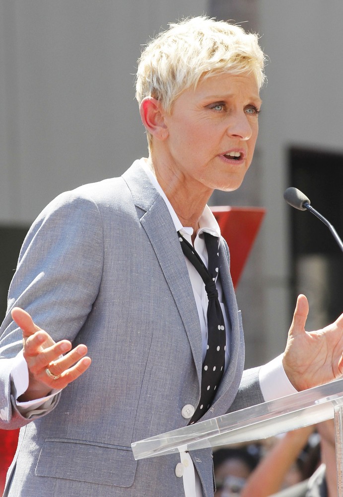 Ellen DeGeneres;<br>Ellen DeGeneres Is Honored with A Star on The Hollywood Walk of Fame