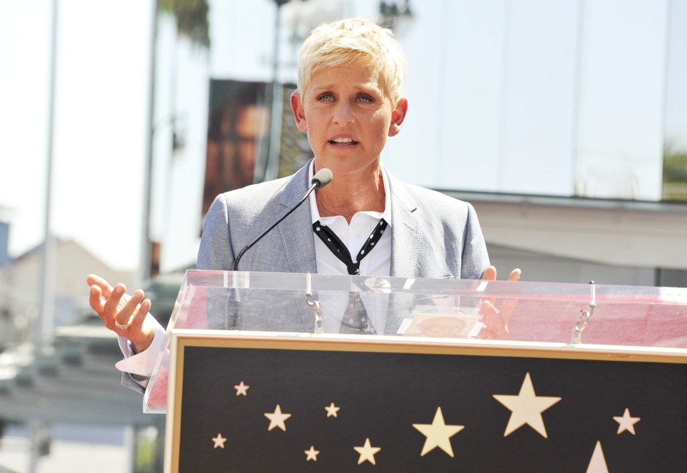Ellen DeGeneres;<br>Ellen DeGeneres Is Honored with A Star on The Hollywood Walk of Fame