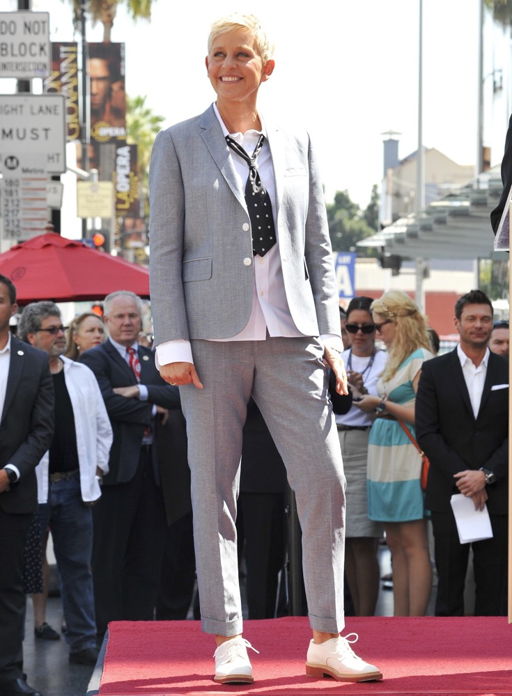 Ellen DeGeneres;<br>Ellen DeGeneres Is Honored with A Star on The Hollywood Walk of Fame