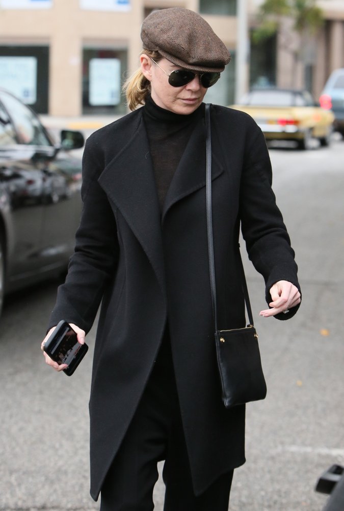 Ellen Pompeo Seen Leaving A Nail Salon