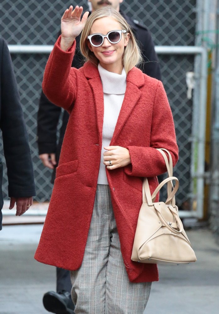 Emily Blunt Arriving at The Jimmy Kimmel Live! Studios