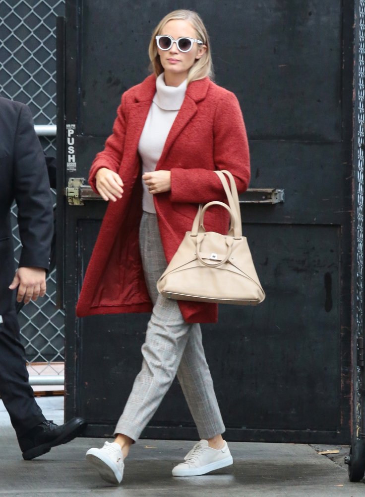 Emily Blunt Arriving at The Jimmy Kimmel Live! Studios