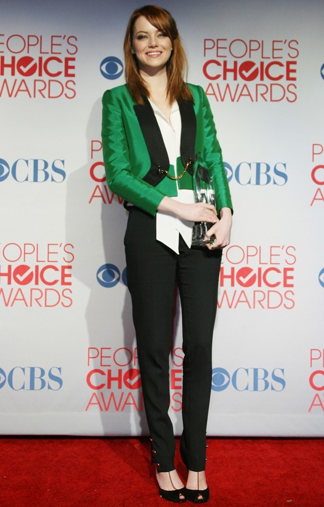 Emma Stone;<br>2012 People's Choice Awards - Press Room