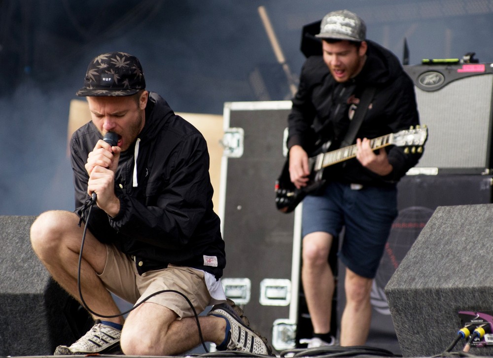 Rou Reynolds;Rory Clewlow;Enter Shikari;<br>Leeds Festival 2012 - Day Three
