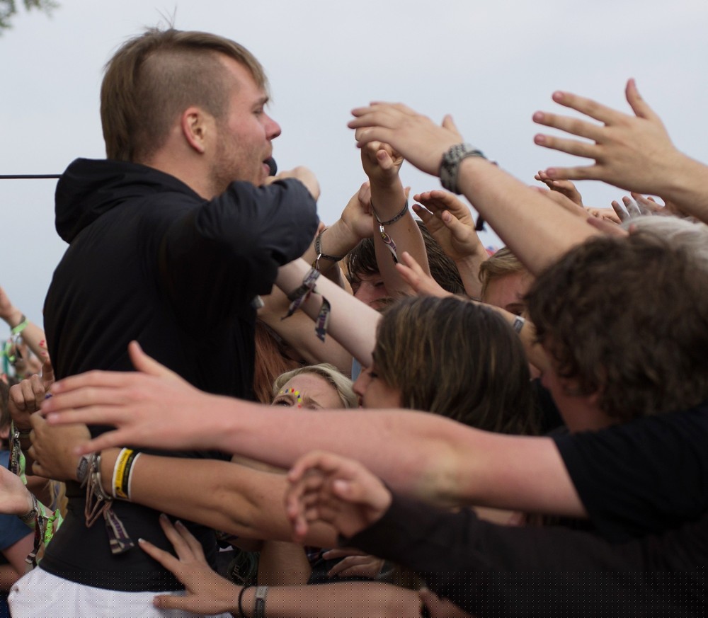 Rou Reynolds;Enter Shikari;<br>Leeds Festival 2012 - Day Three