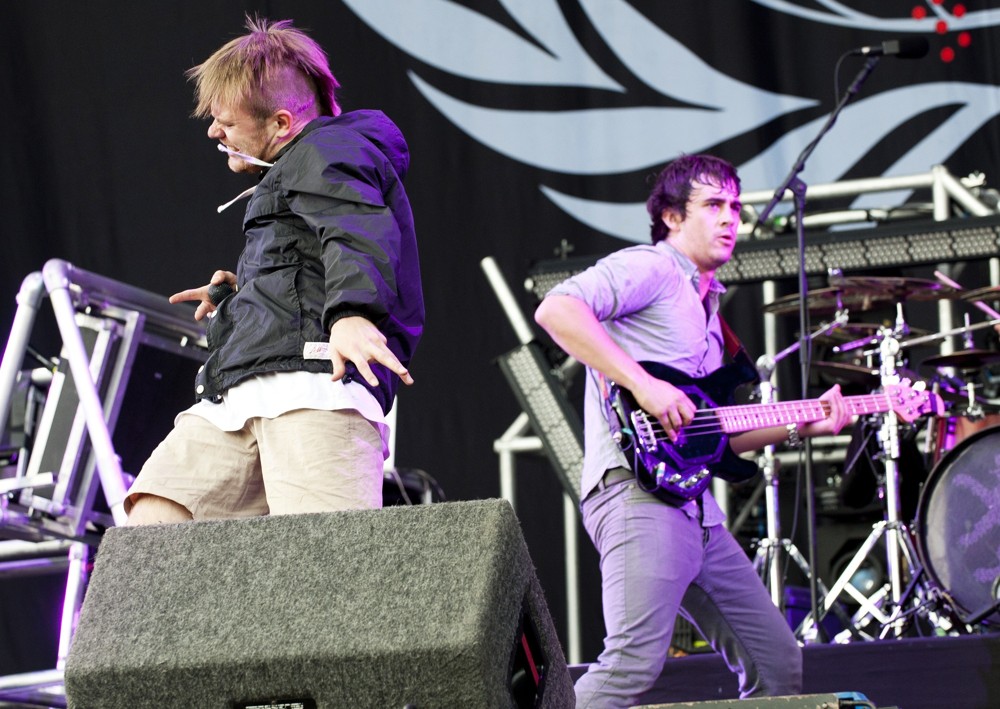 Rou Reynolds;Chris Batten;Enter Shikari;<br>Leeds Festival 2012 - Day Three