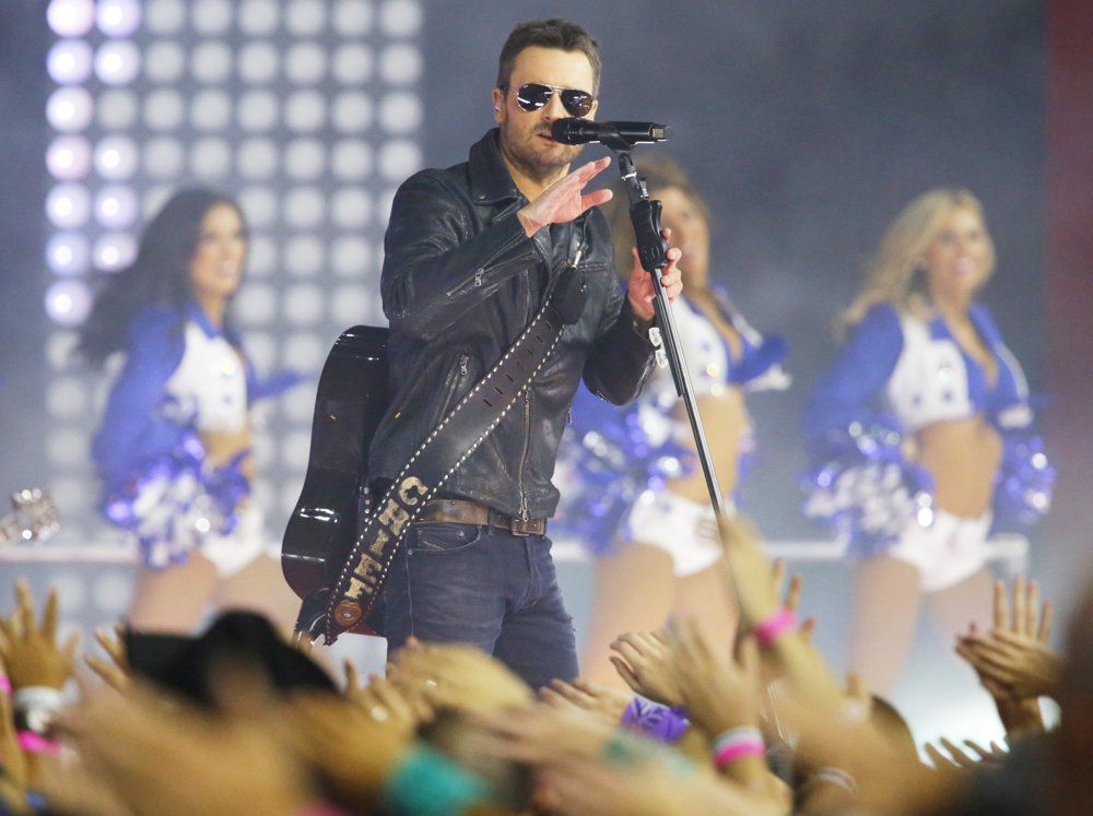 Eric Church;<br>Eric Church Performs During Half-Time of A NFL Football Game Between The Cowboys and Redskins