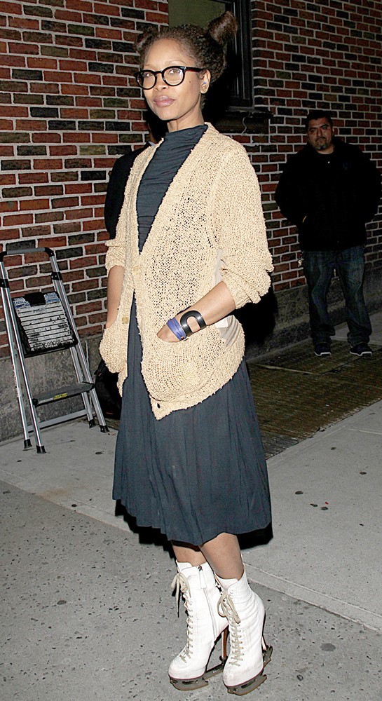 Erykah Badu;<br>Celebrities Arrive at The Ed Sullivan Theater for The Late Show with David Letterman