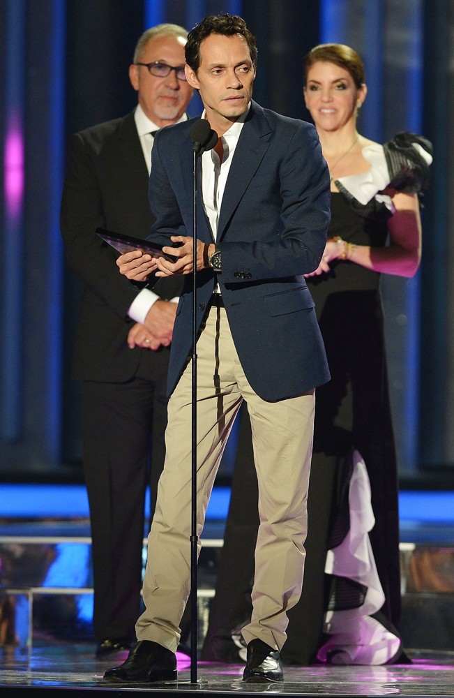 Emilio Estefan;Marc Anthony;Leila Cobo;<br>Billboard Latin Music Awards 2012 - Show
