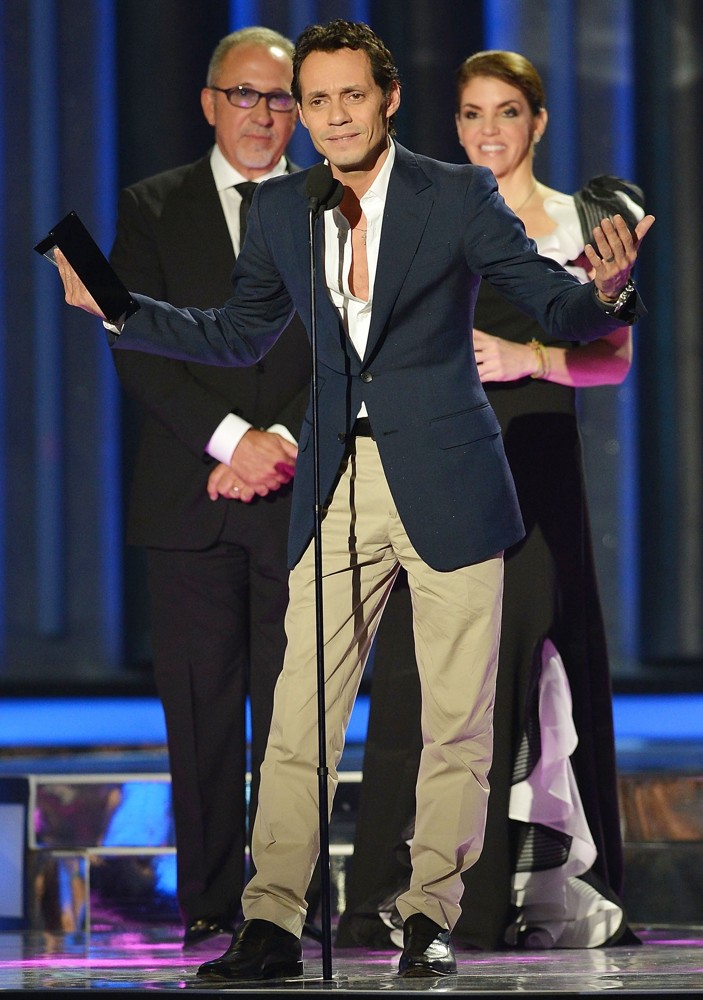 Emilio Estefan;Marc Anthony;Leila Cobo;<br>Billboard Latin Music Awards 2012 - Show