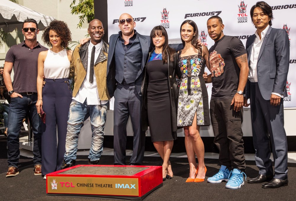 Luke Evans;Nathalie Emmanuel;Tyrese Gibson;Vin Diesel;Michelle Rodriguez;Jordana Brewster;Ludacris;Sung Kang;<br>Vin Diesel's Hand-Print and Foot-Print Ceremony