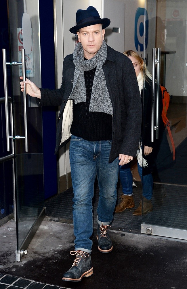 Ewan McGregor Outside Global House