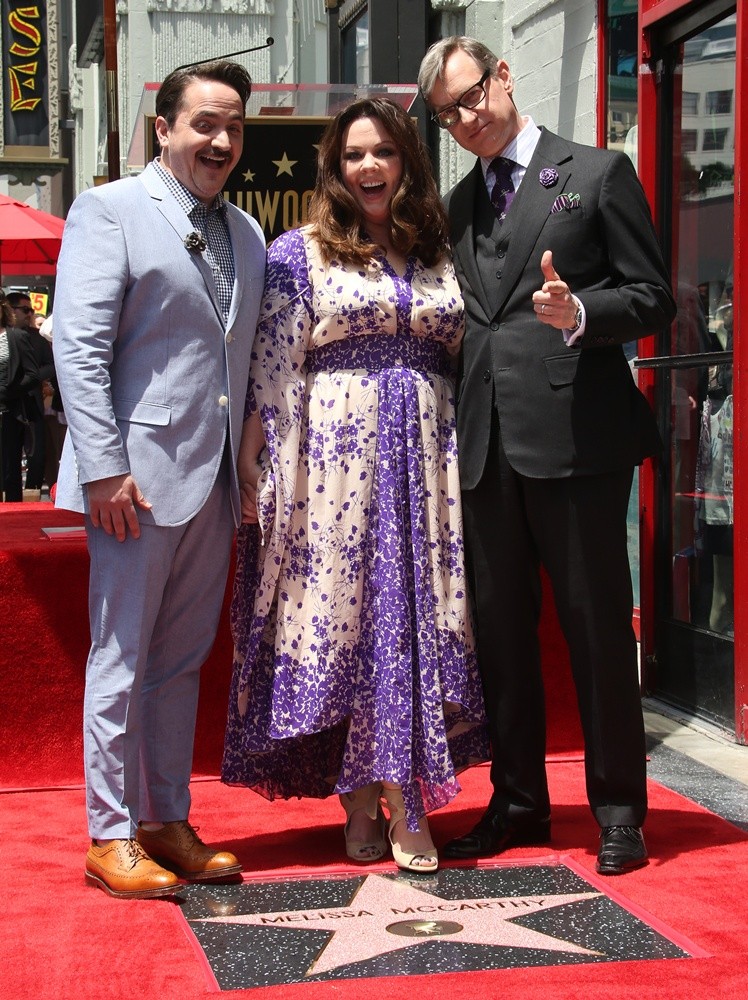 Ben Falcone;Melissa McCarthy;Paul Feig;<br>Melissa McCarthy Recieves A Star on The Hollywood Walk of Fame