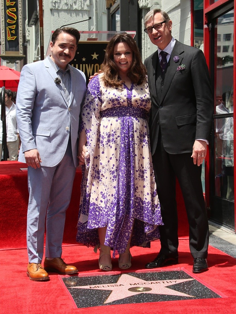 Ben Falcone;Melissa McCarthy;Paul Feig;<br>Melissa McCarthy Recieves A Star on The Hollywood Walk of Fame
