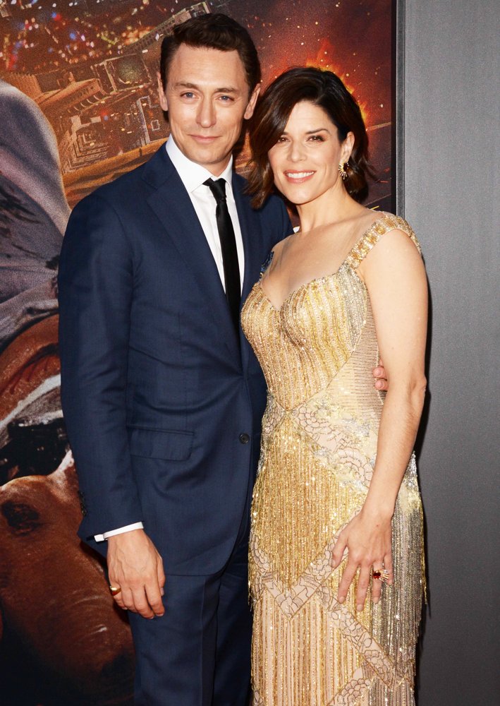 JJ Feild;Neve Campbell;<br>Skyscraper Premiere