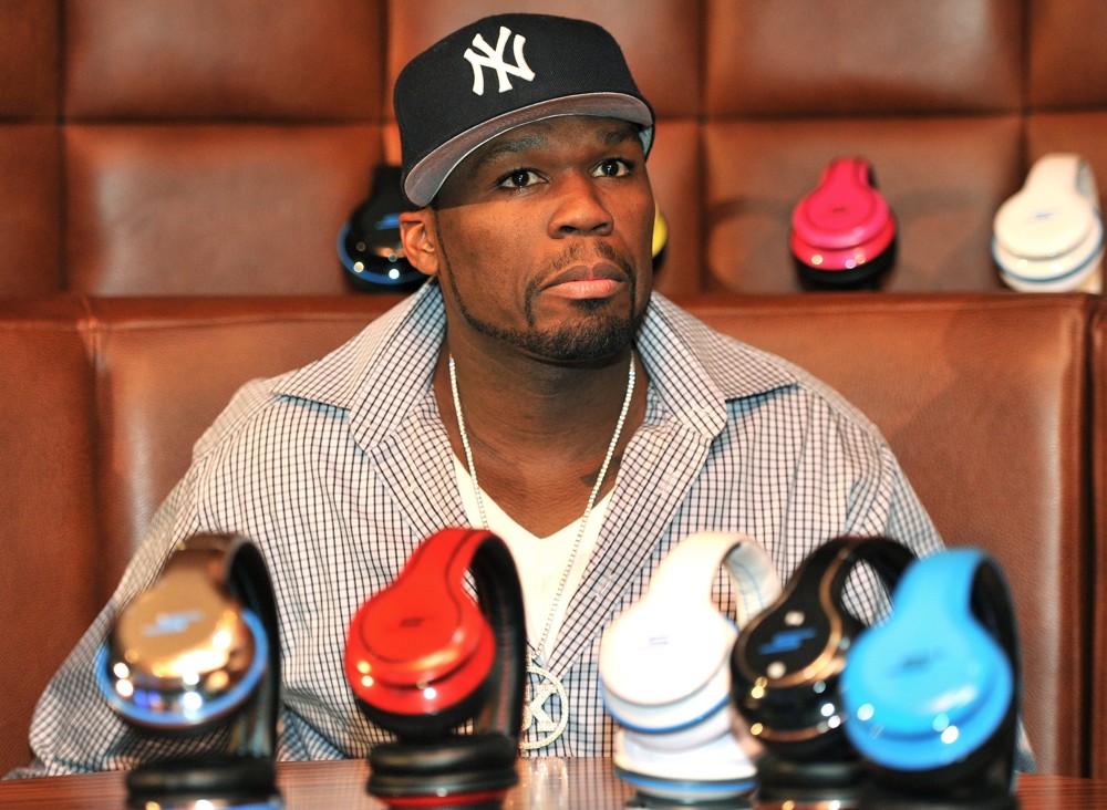50 Cent;<br>50 Cent Signs Copies of his SMS Audio Designed Headphones