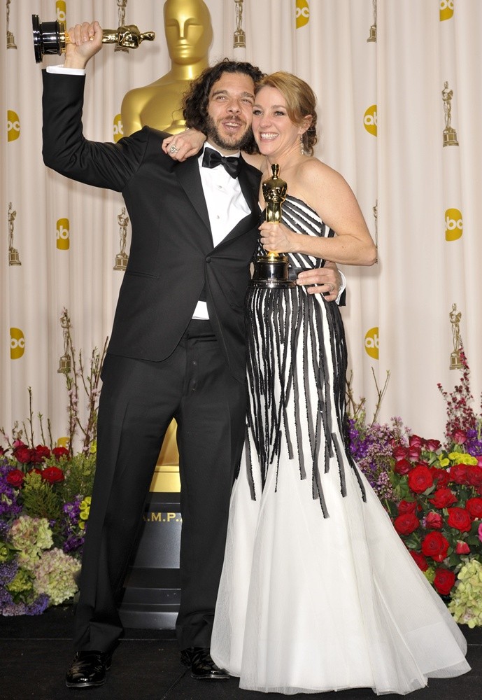 Sean Fine;Andrea Nix;<br>The 85th Annual Oscars - Press Room