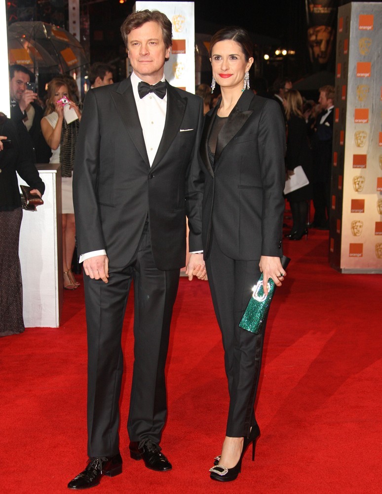 Colin Firth;Livia Giuggioli;<br>Orange British Academy Film Awards 2012 - Arrivals
