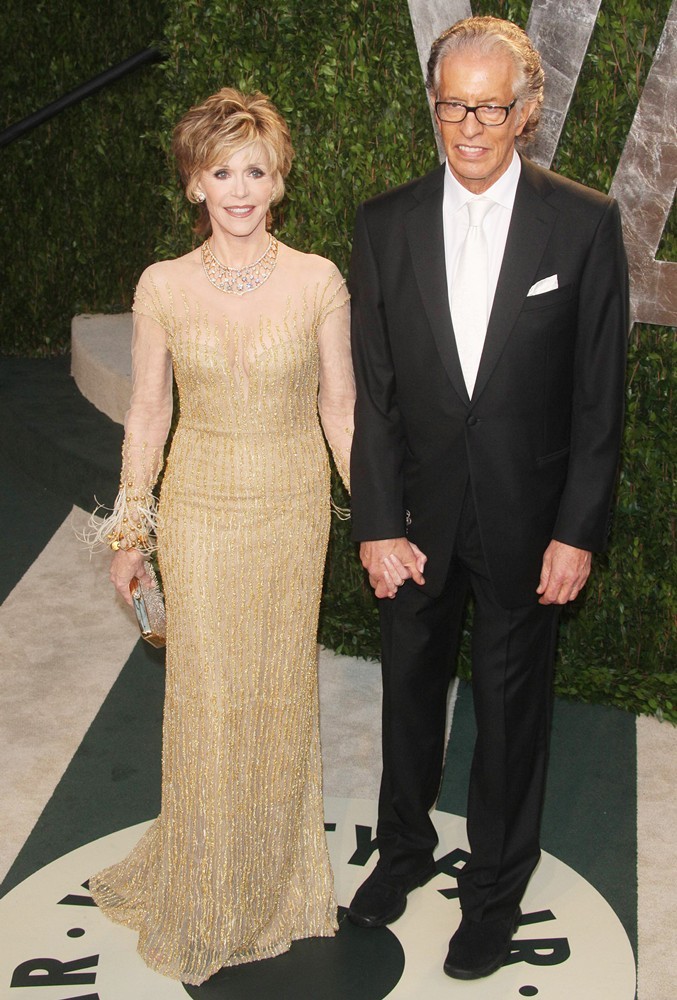 Jane Fonda;Richard Perry;<br>2012 Vanity Fair Oscar Party - Arrivals